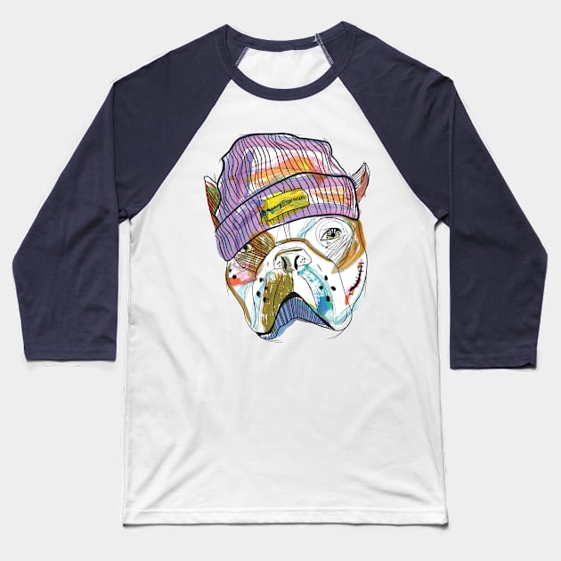 Watercolour Dog Baseball T-Shirt by PeanutButterFiingers